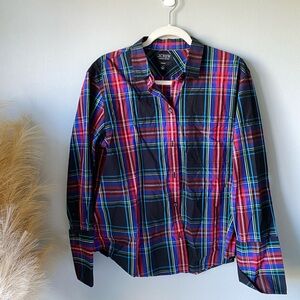 J. Crew Men's Vibrant Plaid Button-Down Shirt